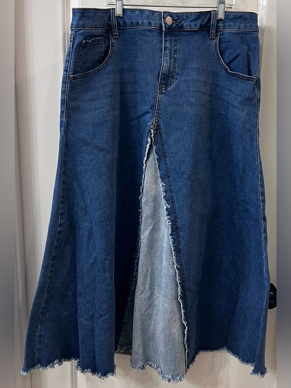 EUC Women’s EST 1946 Denim Dark Blue Maxi Skirt, 16W